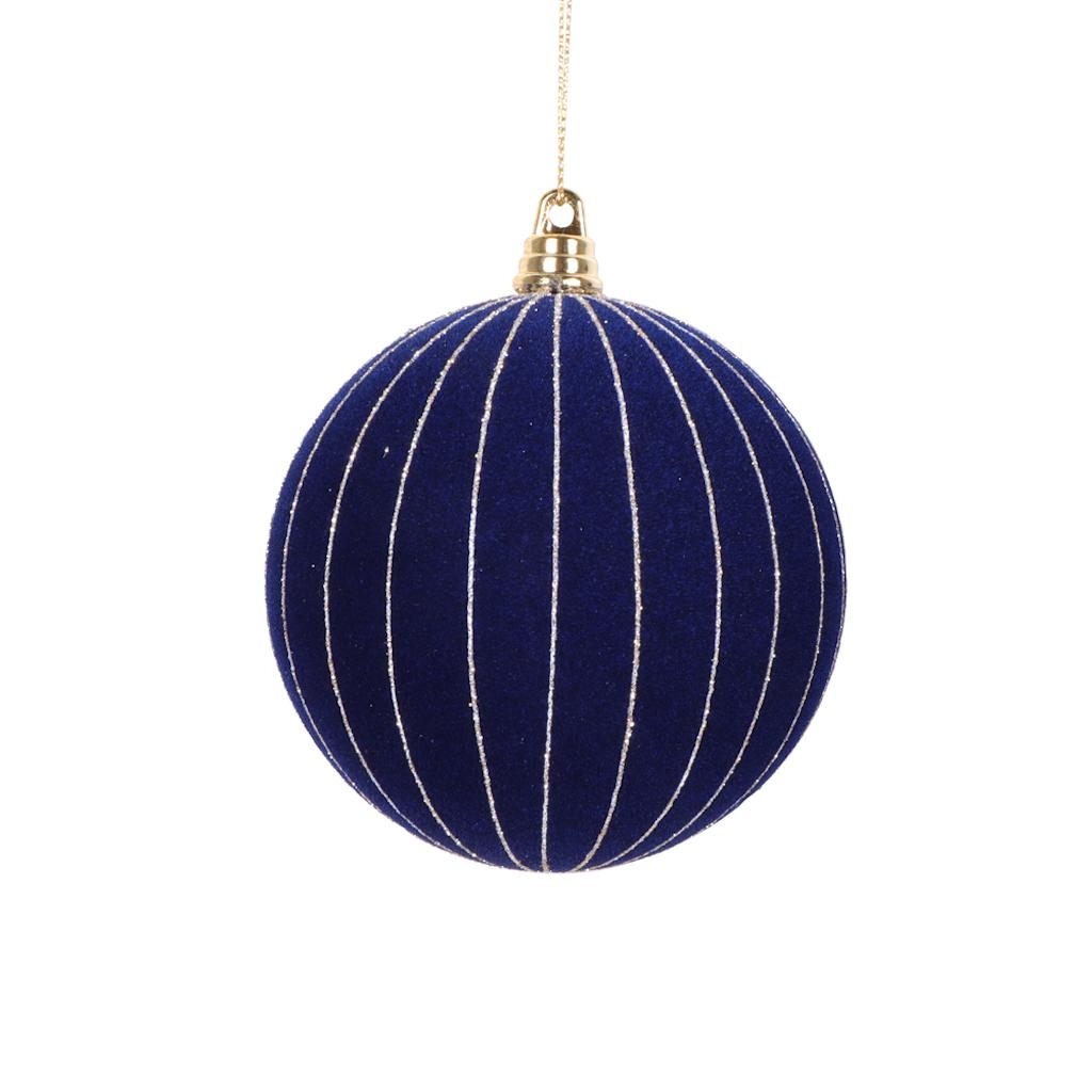Vickerman 4" Midnight Blue Round Ball (3 Pack)
