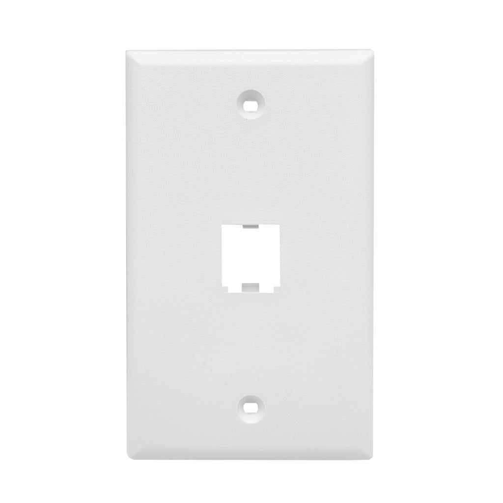 Panduit 1-Gang 1-Port White Wall Plate