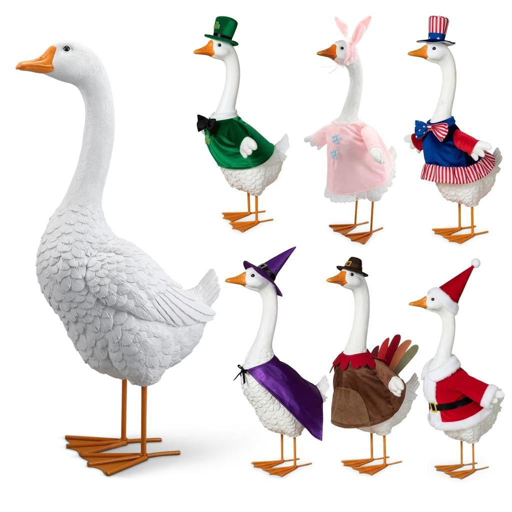 24" 6 Changeable Outfits Porch Goose