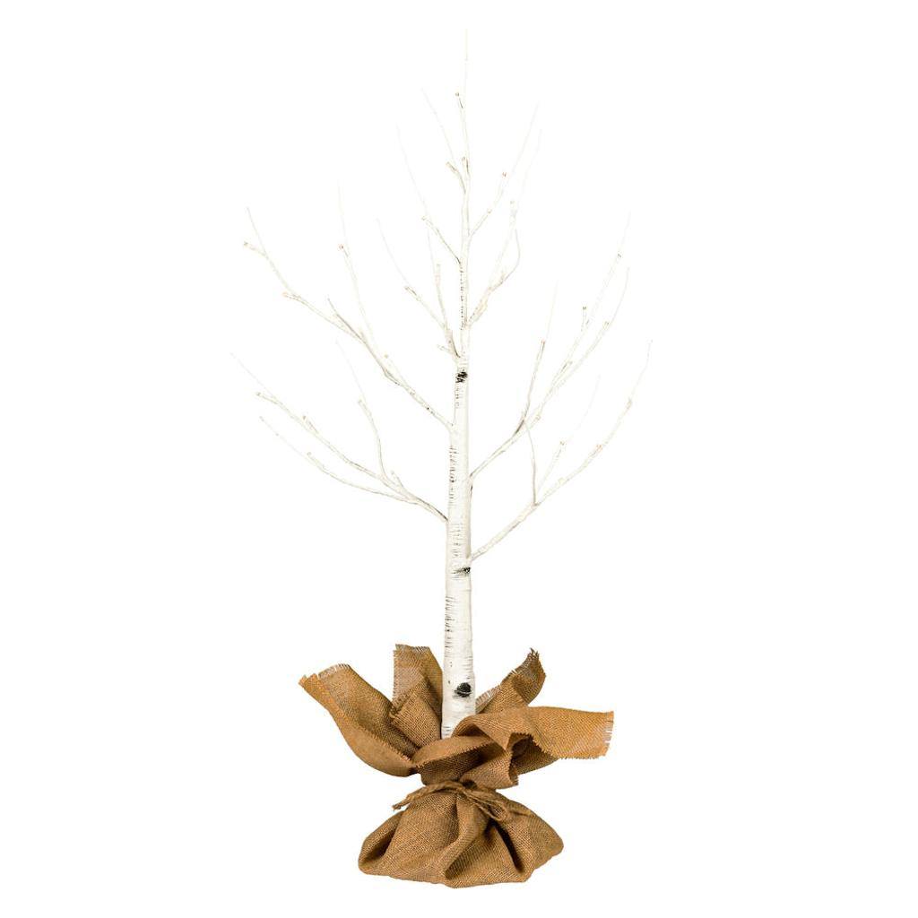Vickerman 3' LED Warm White Artificial Birch Twig Tree