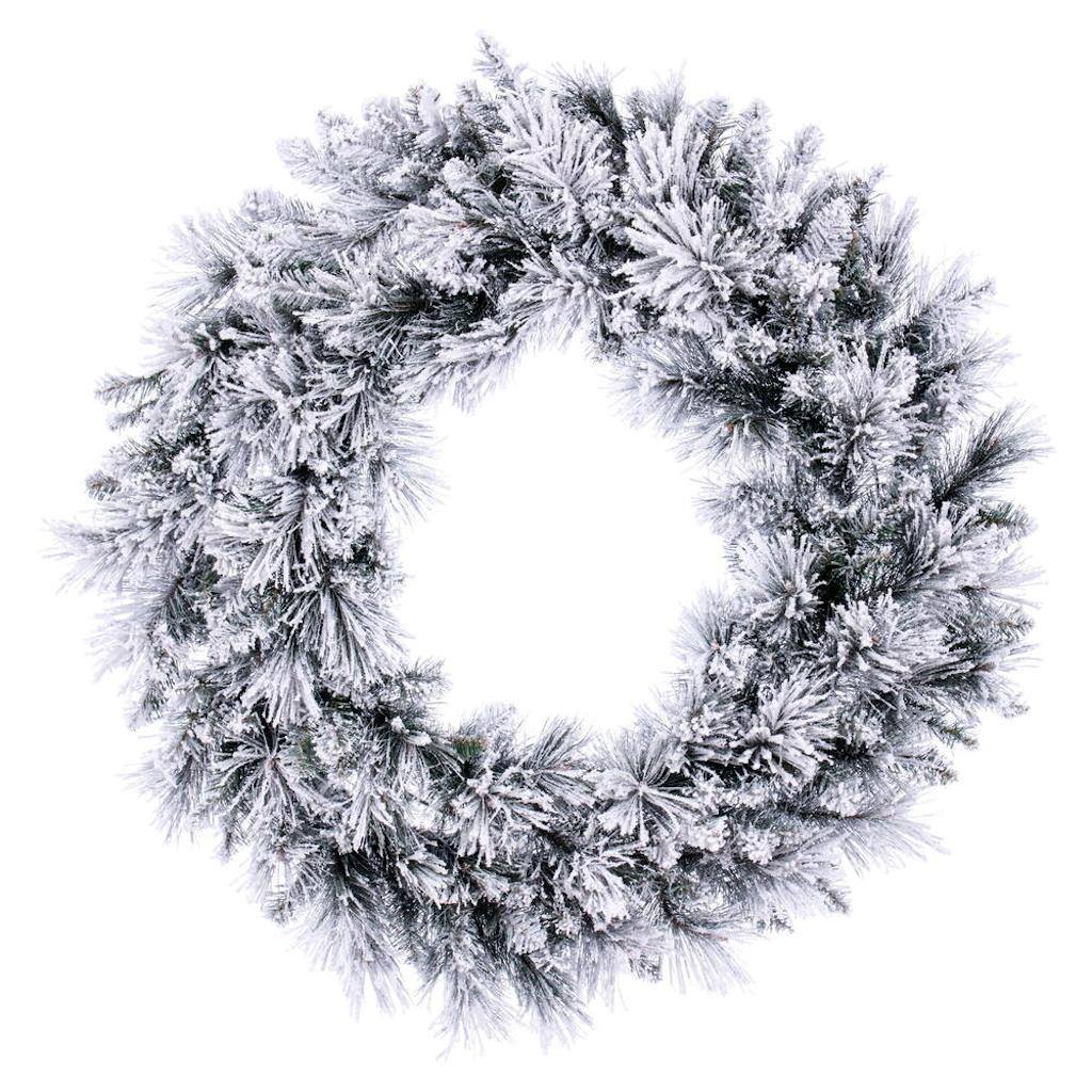 Vickerman 36" Flocked Jackson Pine Wreath Unlit