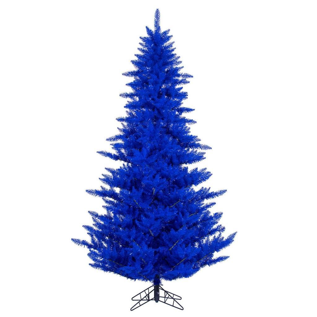 Vickerman 3' x 25" Blue Tinsel 234 Tips Christmas Tree