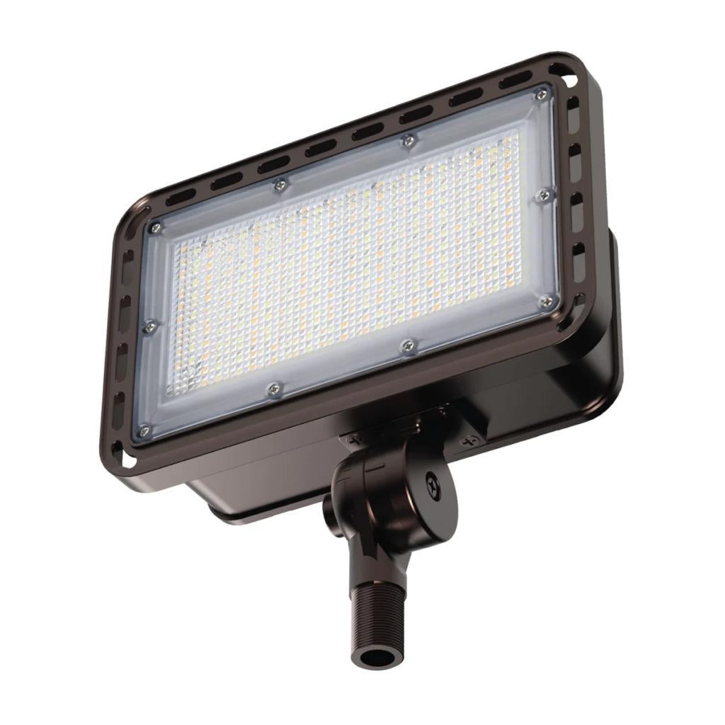 80 watt 120/277 volt CCT Selectable Bronze Wall Mount LED Flood Light