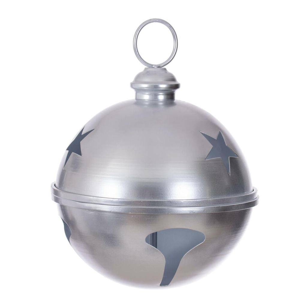 10" Silver Iron Bell Ornament