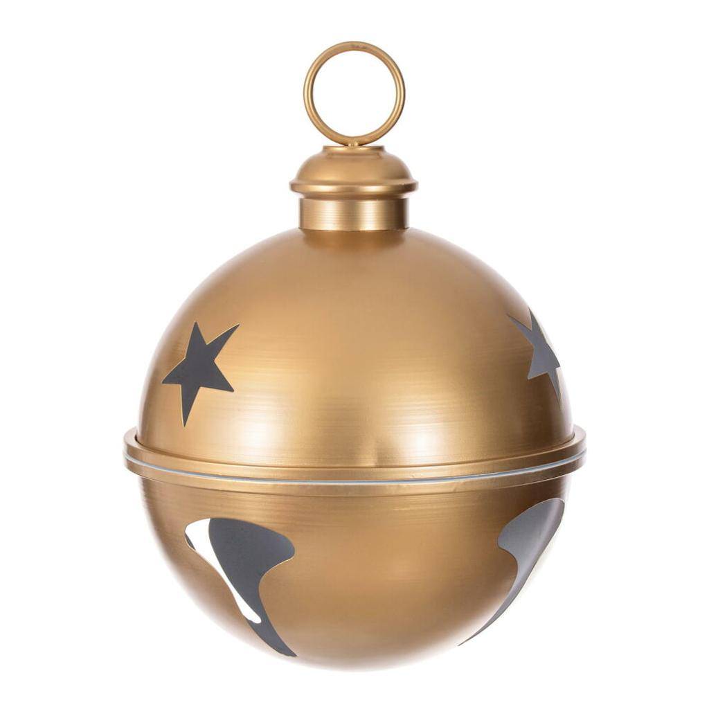 14" Gold Iron Bell Ornament