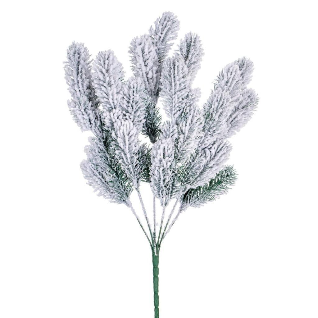 18.5" Snow Cedar Bush Artificial Christmas Spray (2 Pack)