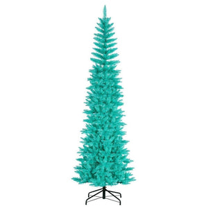 8.5' x 38" Aqua Pencil Unlit Artificial Christmas Tree