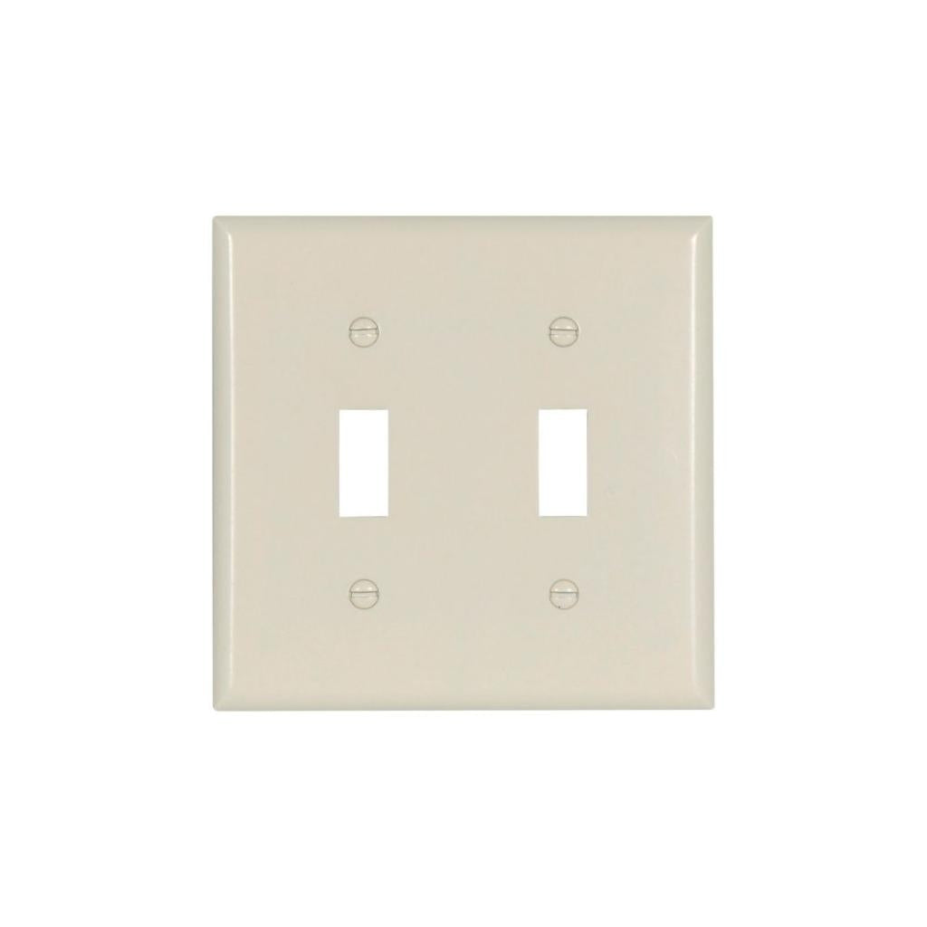 Eaton 2-Gang Light Almond Wallplate