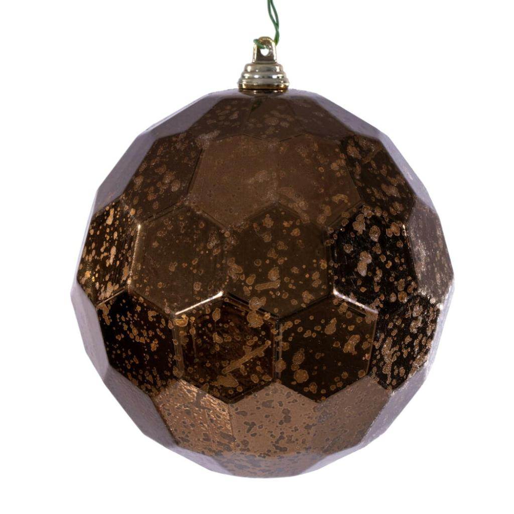 Vickerman 4.75" Mocha Diamond Mercury Christmas Ornament (4 Pack)