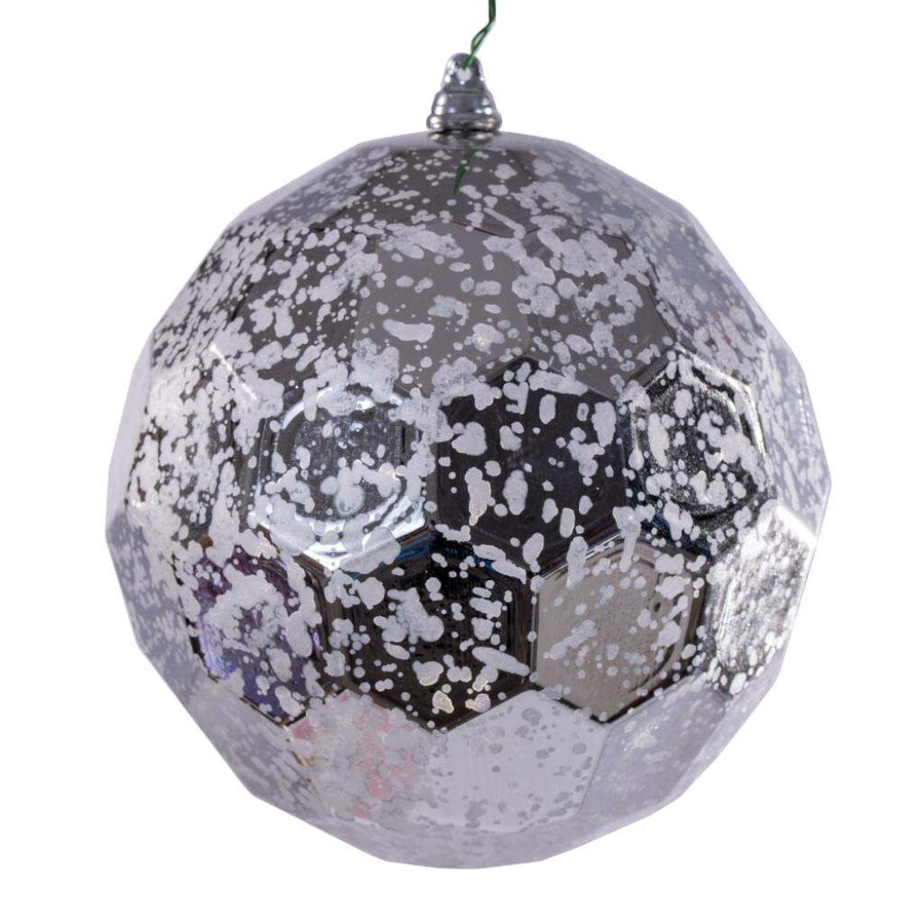 Vickerman 6" Silver Honeycomb Mercury Christmas Ornament (2 Pack)