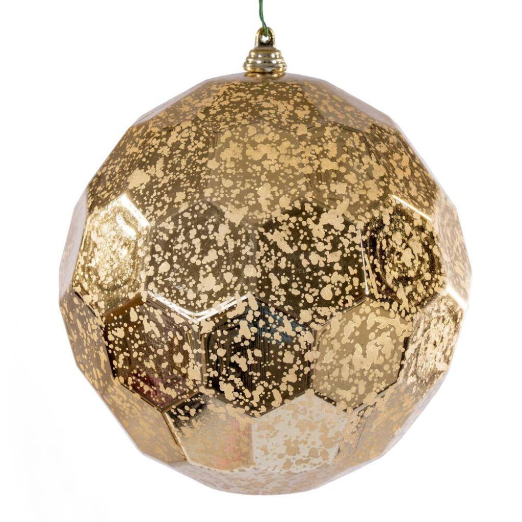Vickerman 6" Gold Honeycomb Mercury Christmas Ornament (2 Pack)