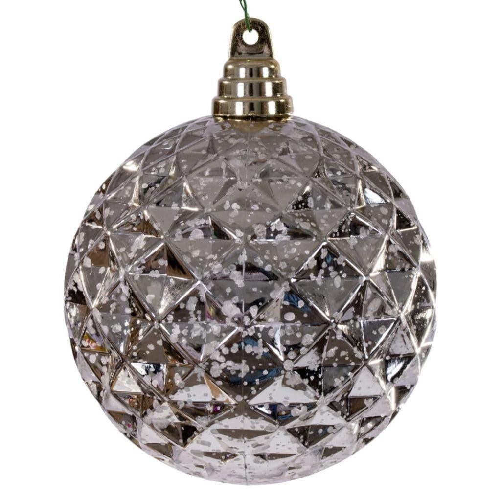 4.75" Oat Diamond Mercury Christmas Ornament (4 Pack)