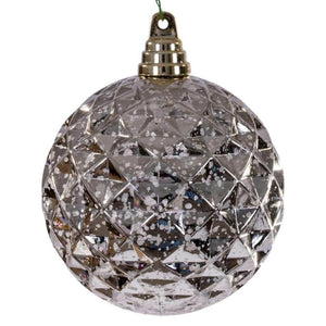 4.75" Oat Diamond Mercury Christmas Ornament (4 Pack)