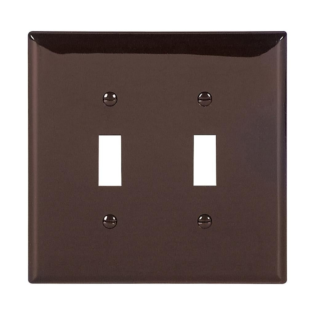 Eaton 2-Gang Brown Wall Plate