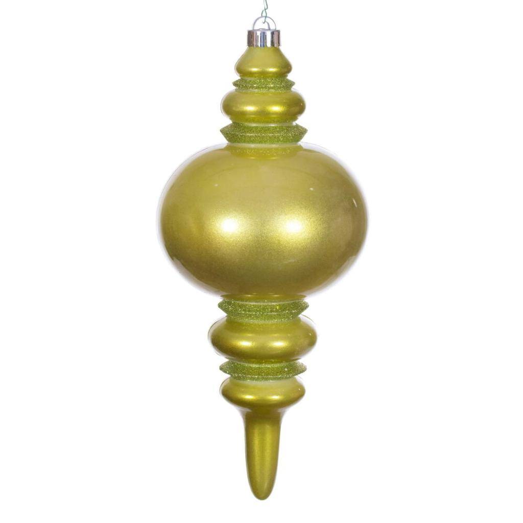 Vickerman 13" Lime Glitter Finial Christmas Tree Ornament