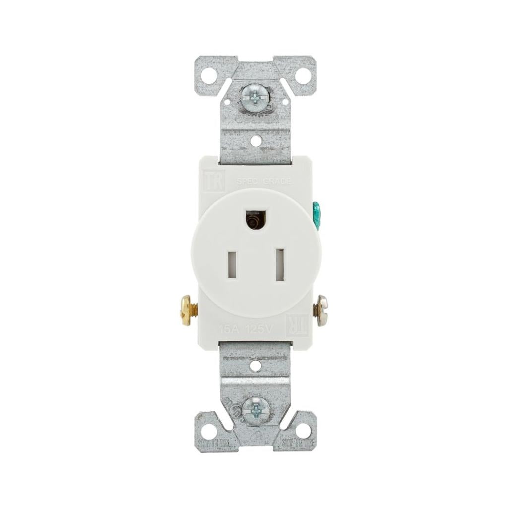 Eaton 15A 125 volt 2 Pole Single Receptacle Wall Outlet