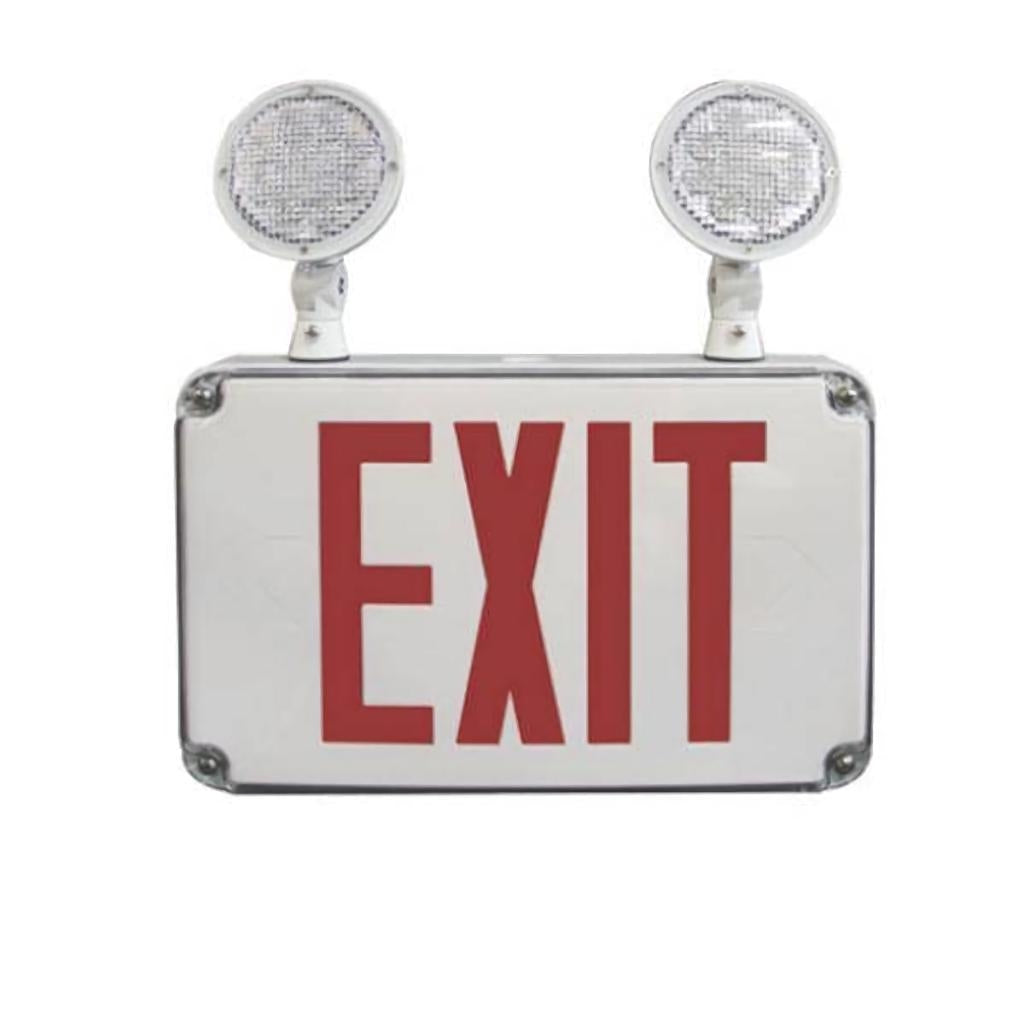 1' 3 watt 120/277 volt LED Double Face Exit Sign Emergency Light