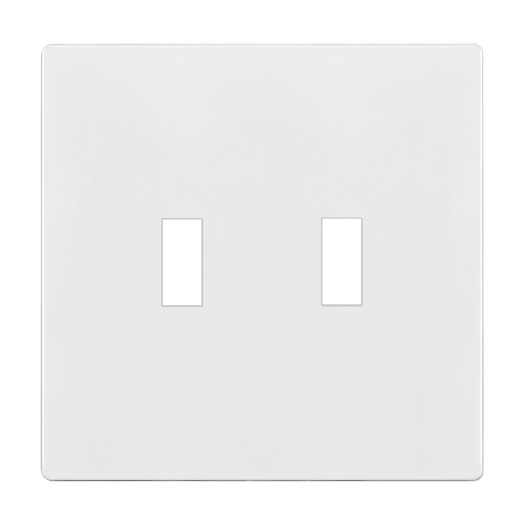 Enerlites Screwless 2-Gang Toggle Switch Wallplate