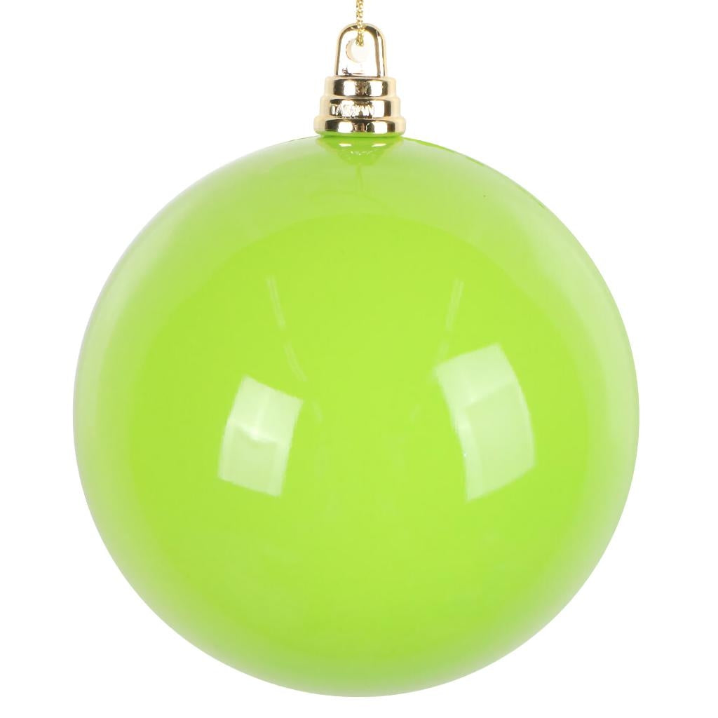 Vickerman 4" Lime High-Gloss Ball Ornament (6 pack)