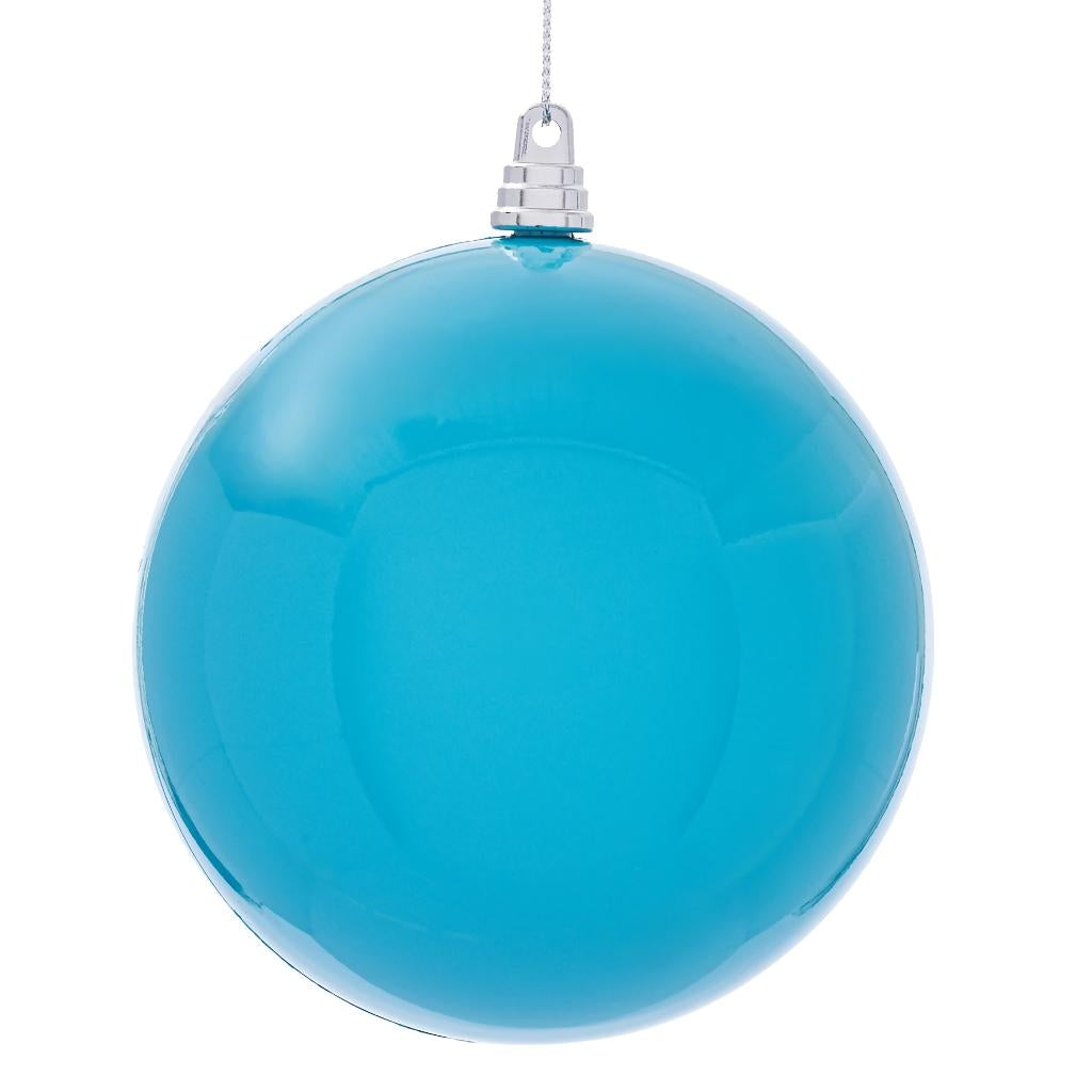 Vickerman 4.75" Light Blue High-Gloss Ball Ornament (4 pack)