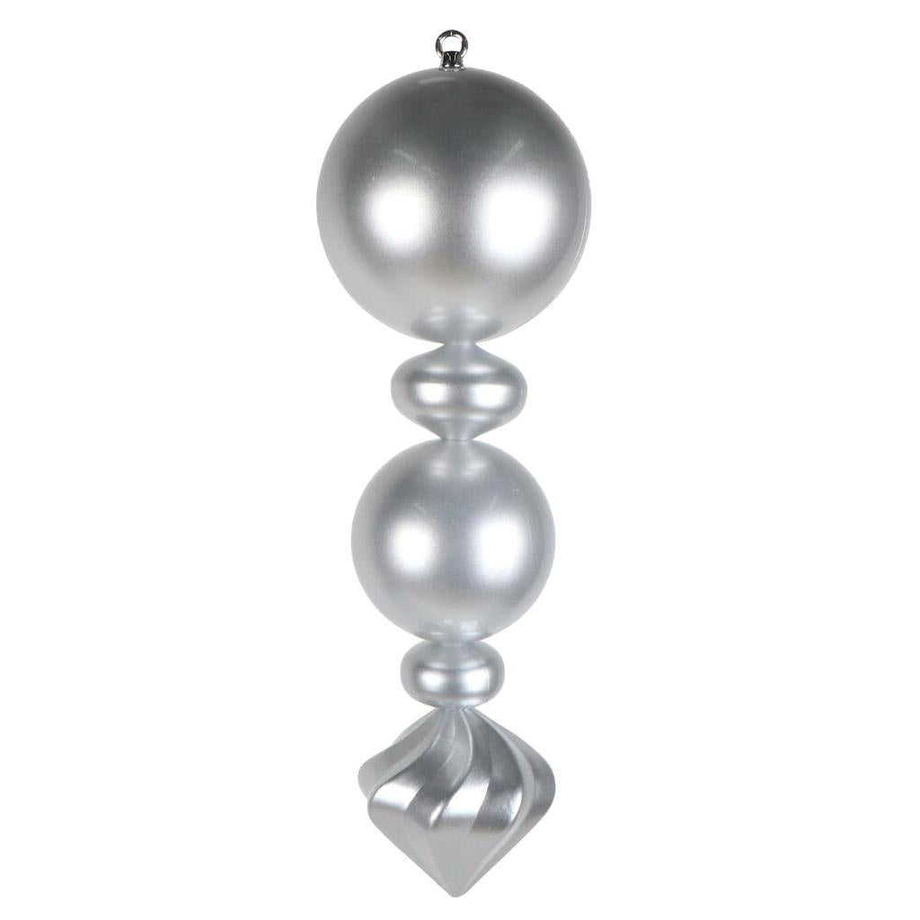 Vickerman 24" Silver UV Candy Ball Onion Finial Christmas Tree Ornament