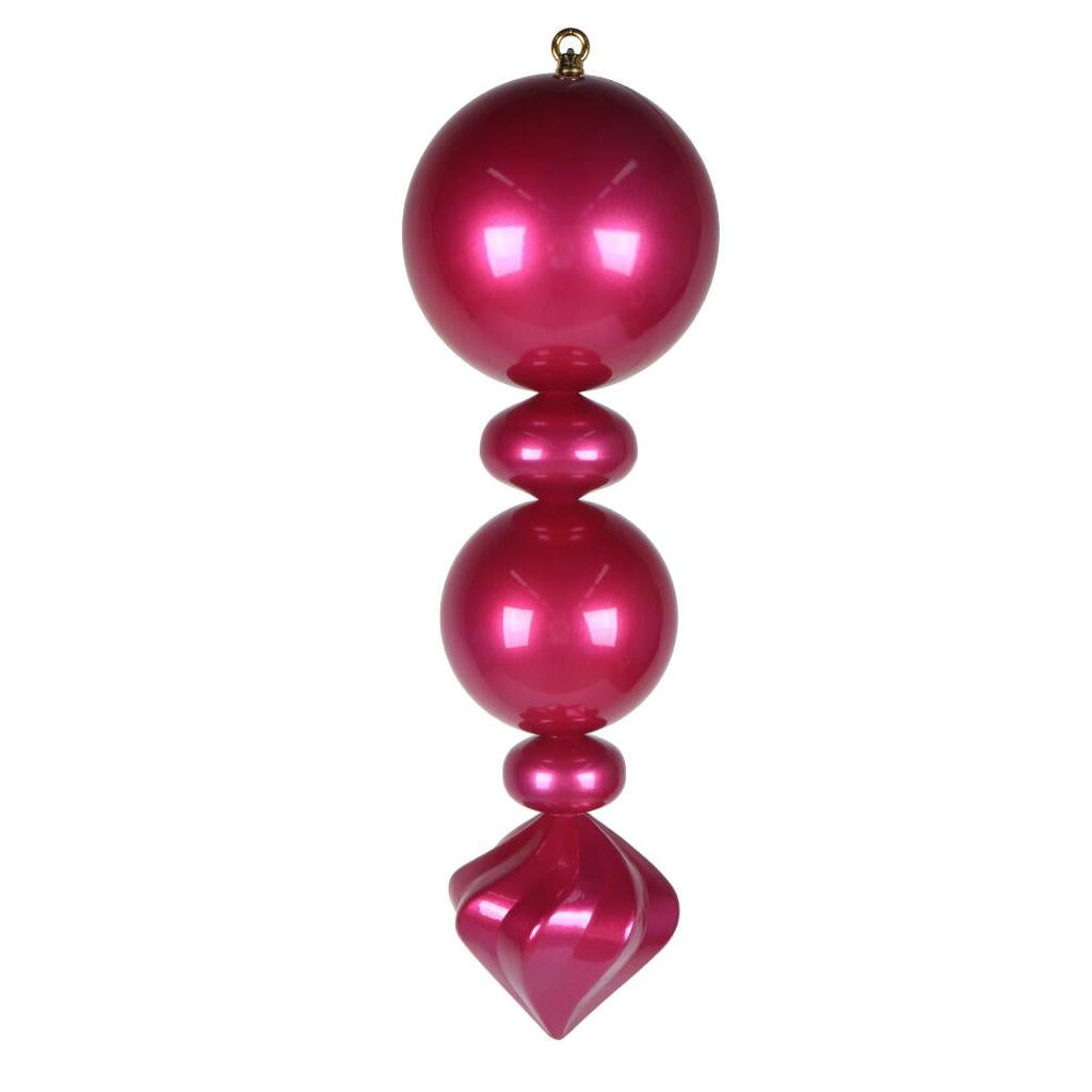 Vickerman 24" Hot Pink UV Candy Ball Onion Finial Christmas Tree Ornament
