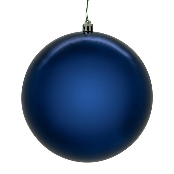 Vickerman 6" Midnight Blue Shiny Ball Ornament (4 Pack)