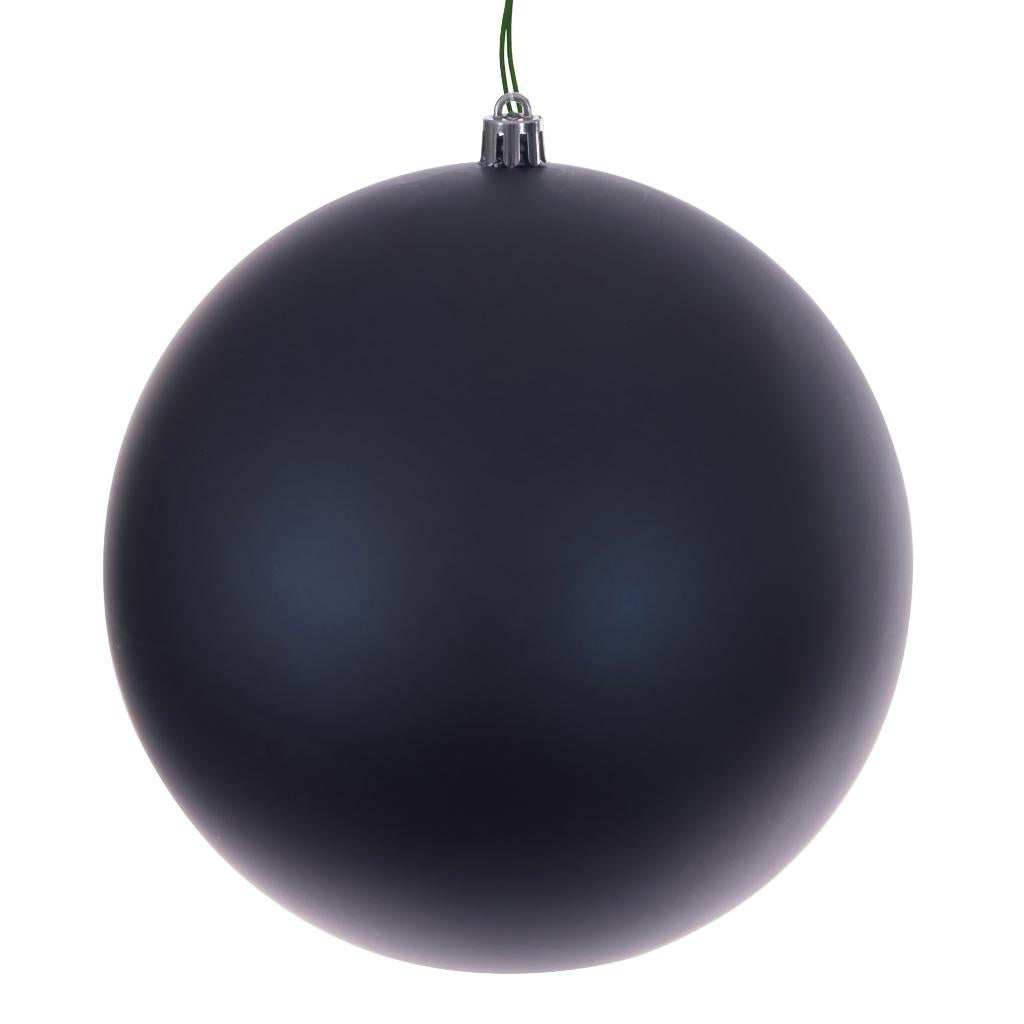 Vickerman 8" Midnight Blue Matte Seamless UV Drilled Christmas Ornament