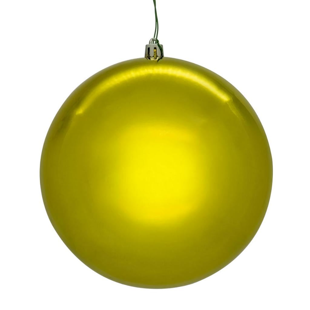 10" Lime Shiny Seamless Ball Ornament