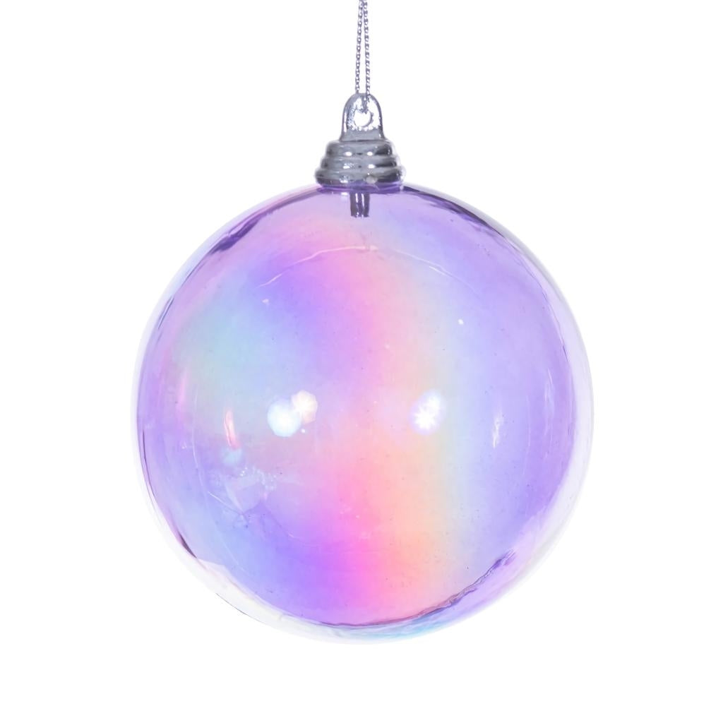 3" Lavender Iridescent Ball Ornament (6 Pack)