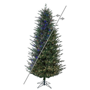 4.5' x 38" Slim Itasca Fraser 250 LED Light Prelit Artificial Christmas Tree