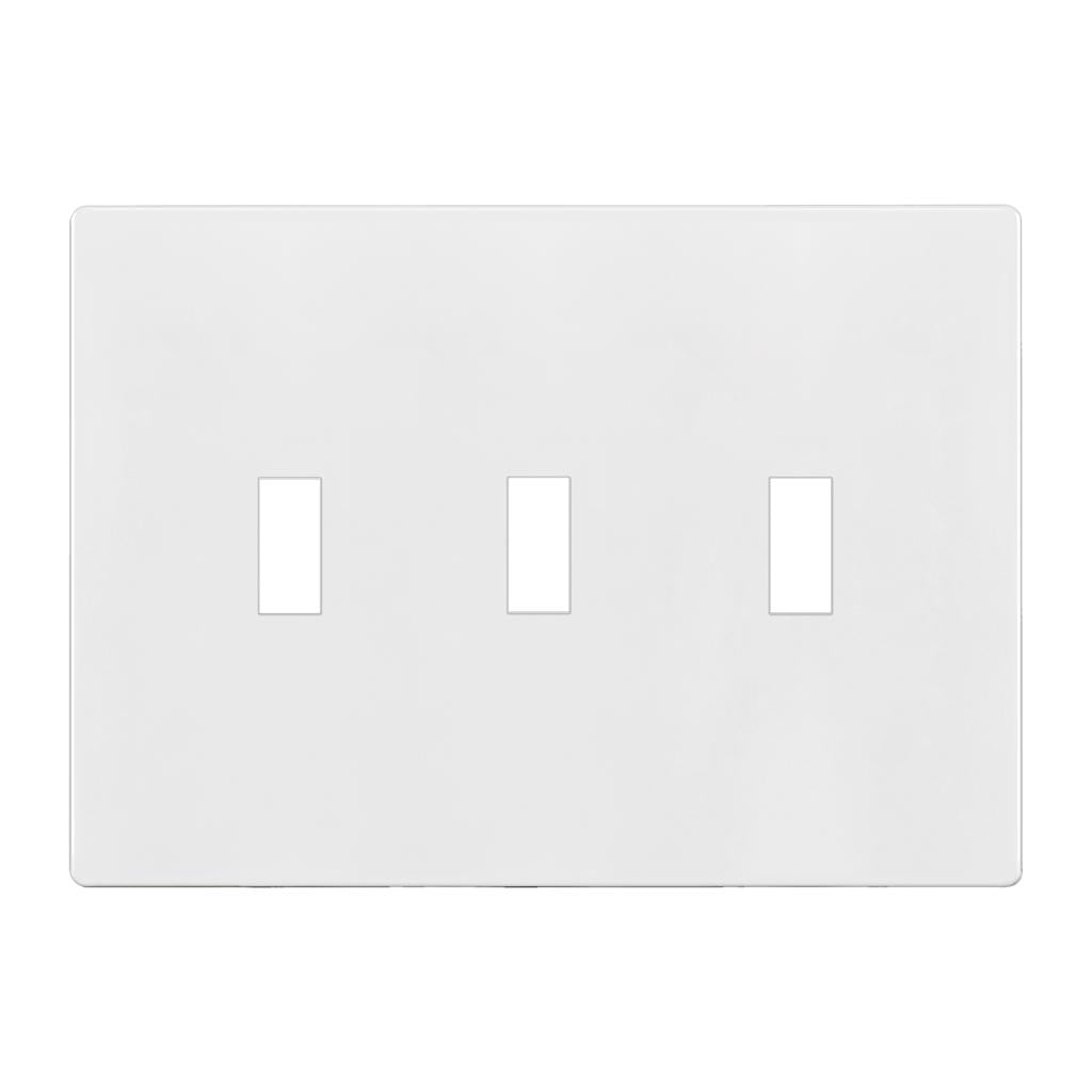 Enerlites Screwless Toggle Switch 3-Gang Wallplate