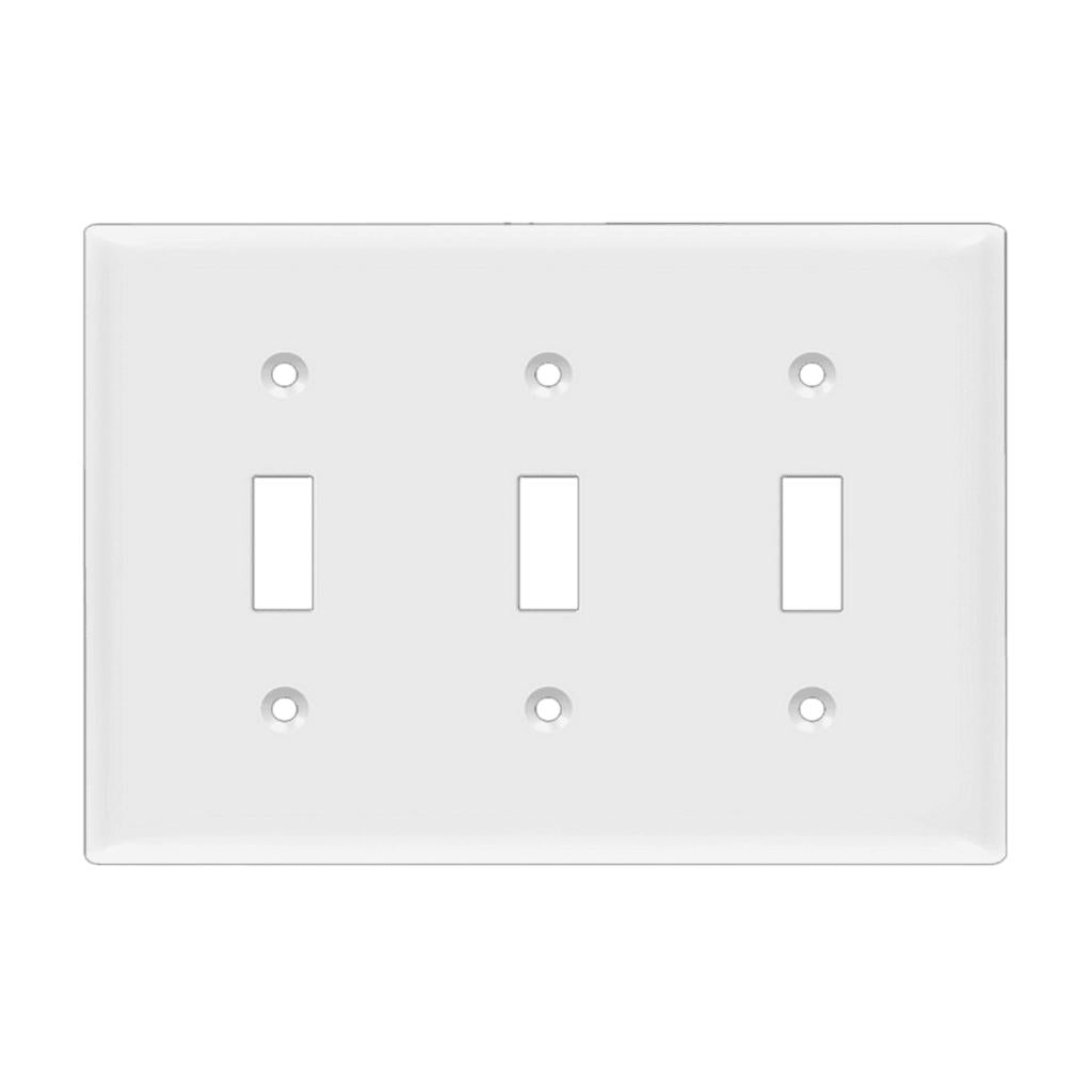 Enerlites 3-Gang Toggle Switch Wallplate