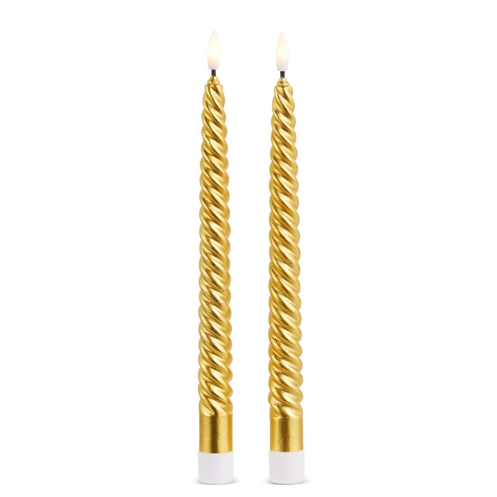 11" Gold Taper Candles (2 Pack)