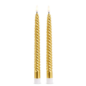 11" Gold Taper Candles (2 Pack)