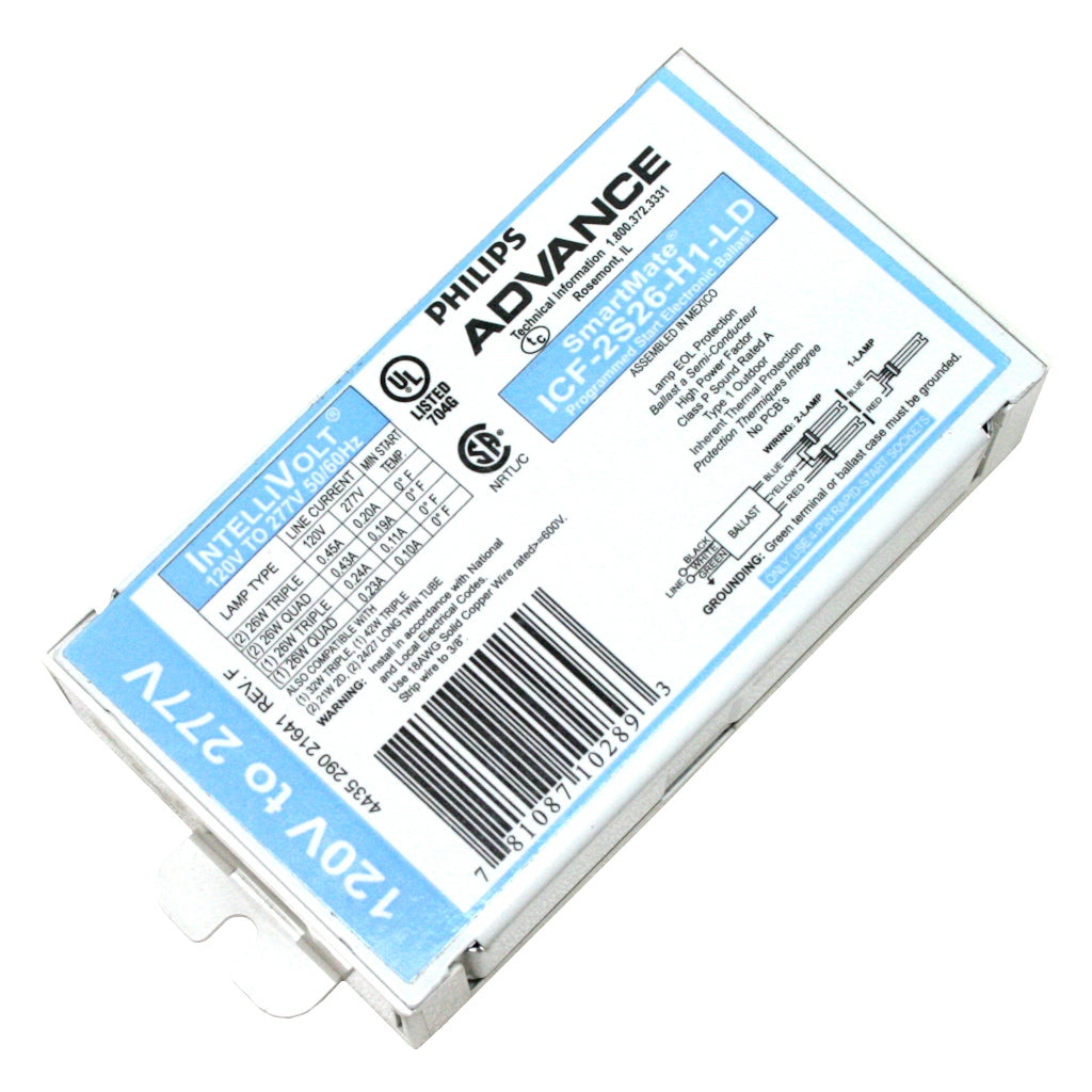 1-2 Lamp 26-42 watt 120/277 volt CFL Ballast 1
