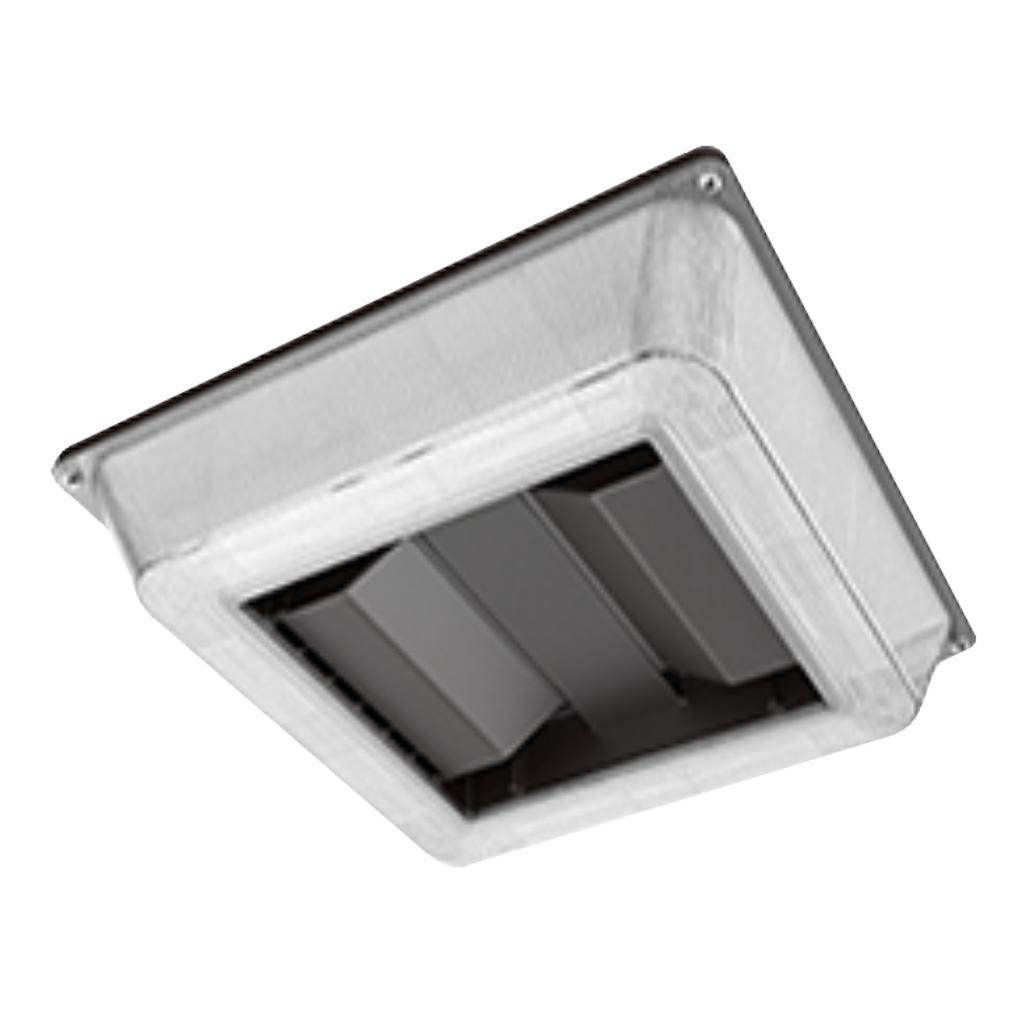 35 watt 120/277 volt 4000K Cool White Dark Bronze Garage / Canopy Dimmable LED Light Fixture 1