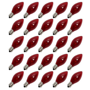 C7 130 volt Candelabra Screw Base Transparent Fuschia (25 pack) 1