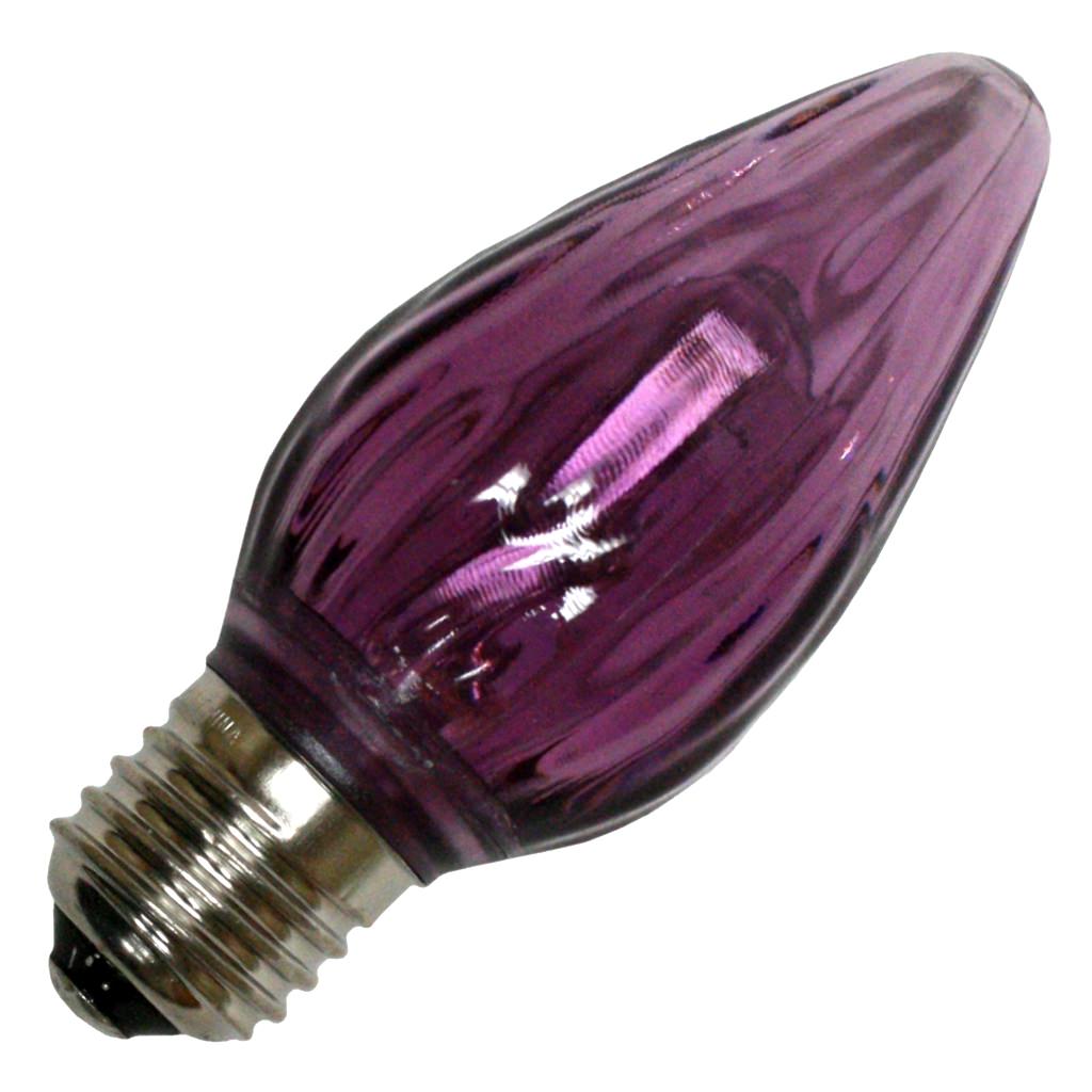 Flame F15 Medium Screw Base Purple LED 1