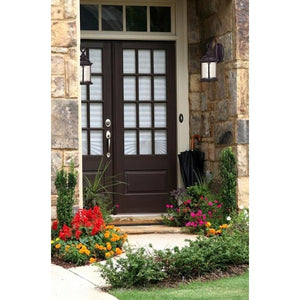 1 Light (Medium Screw Base) 12.75" Lantern Oil Rubbed Bronze with Clear Seeeded Glass Wall Light Fixture 2