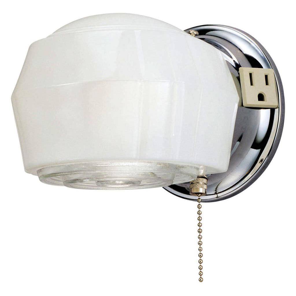 1 Light Chrome Wall Light Fixture 1