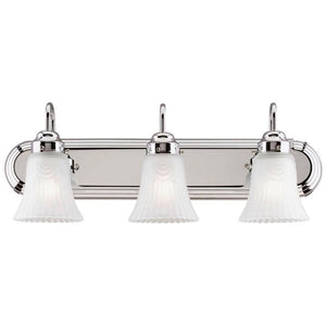 3 Light Chrome Wall Light Fixture 1