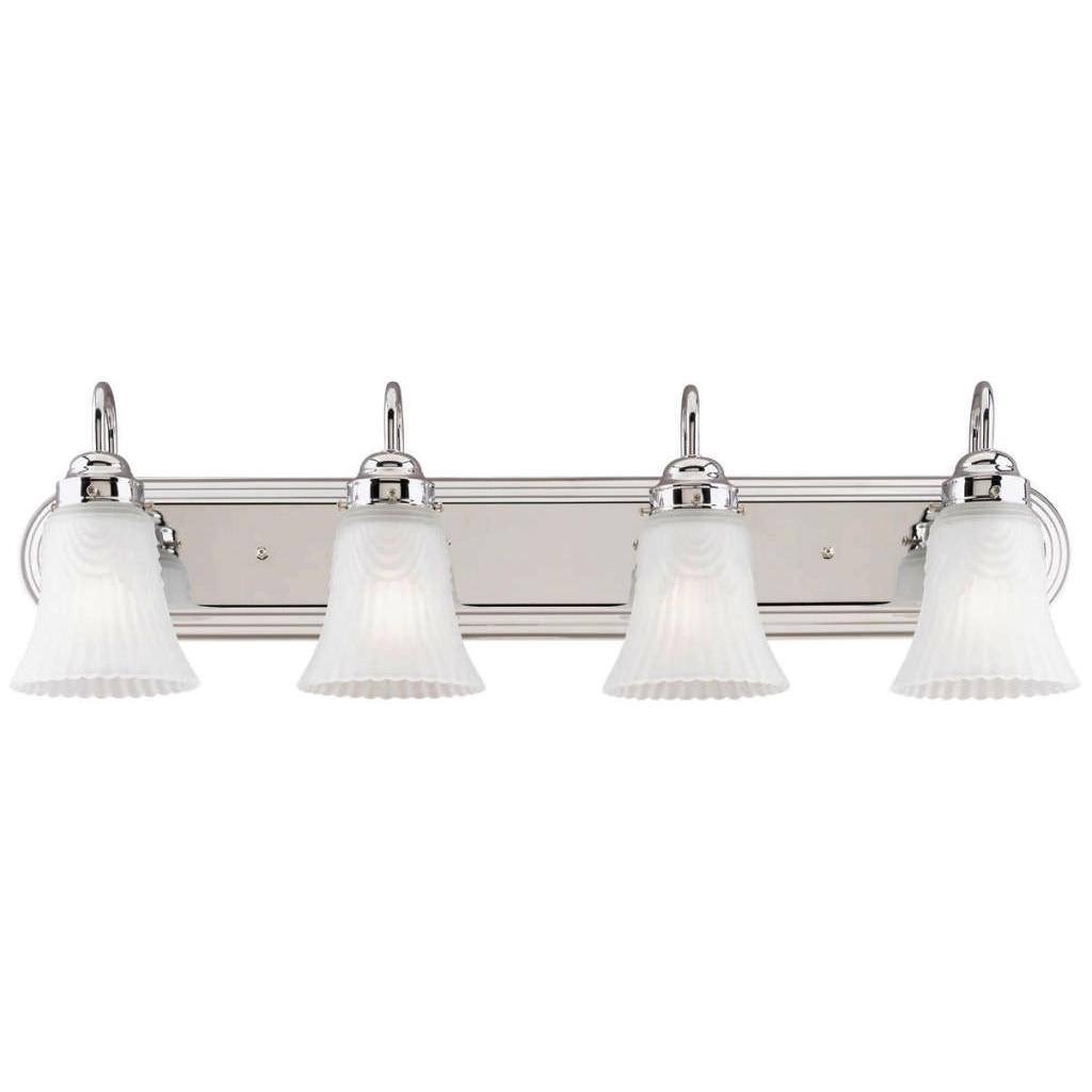 4 Light Chrome Wall Light Fixture 1