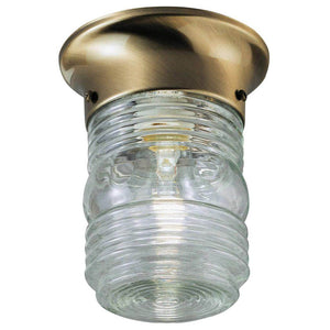 1 Light Antique Brass Outdoor Light Fixture 1