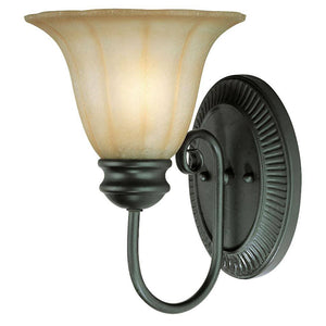 1 Light Weathered Bronze Wall Light Fixture 1