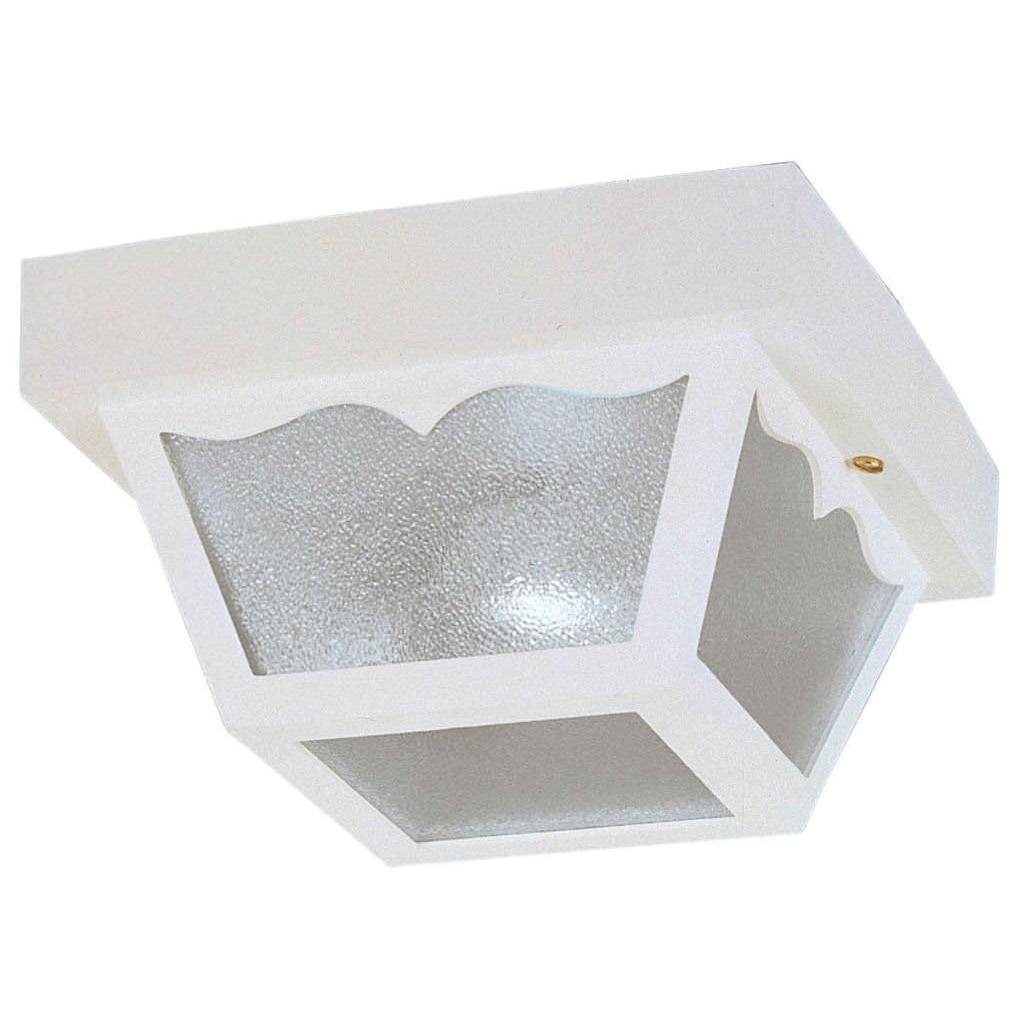 1 Light White Outdoor Light Fixture 1