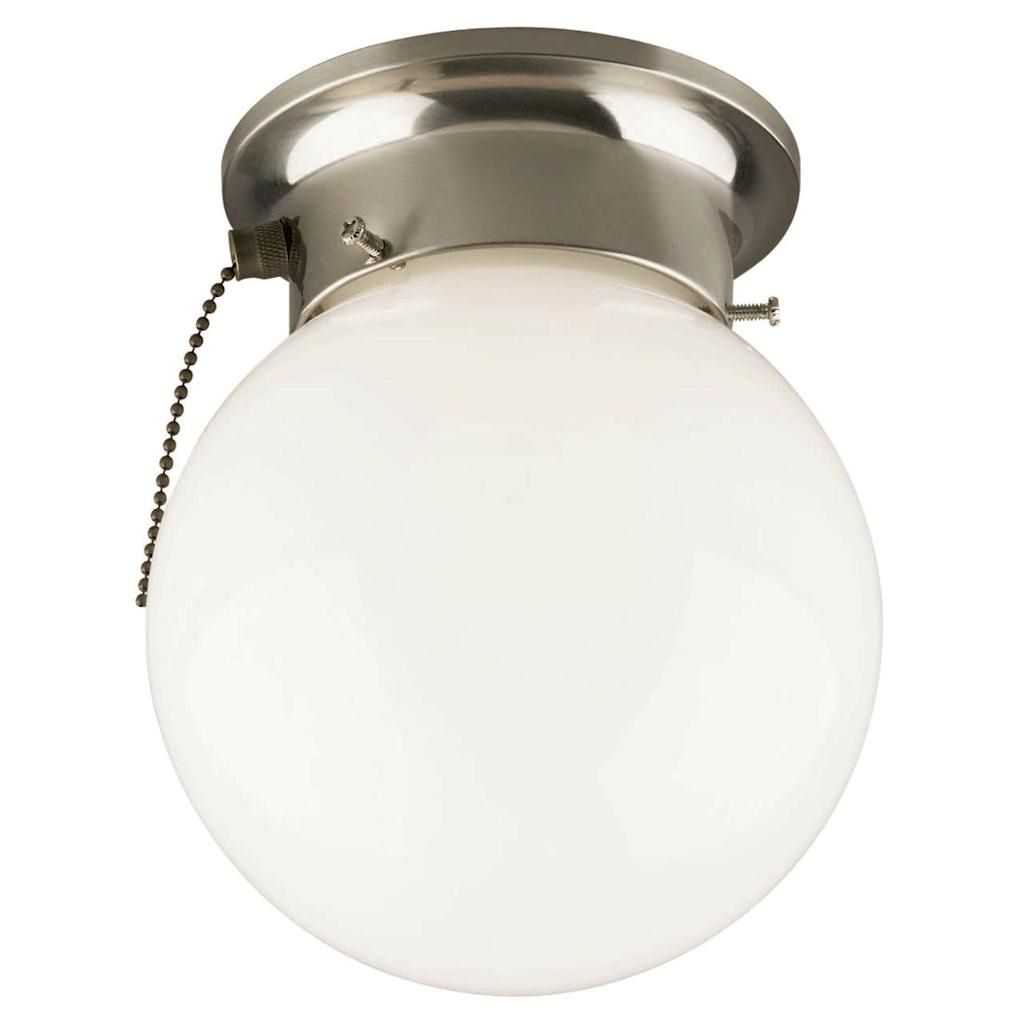 1 Light Brushed Nickel Ceiling Light Fixture 1