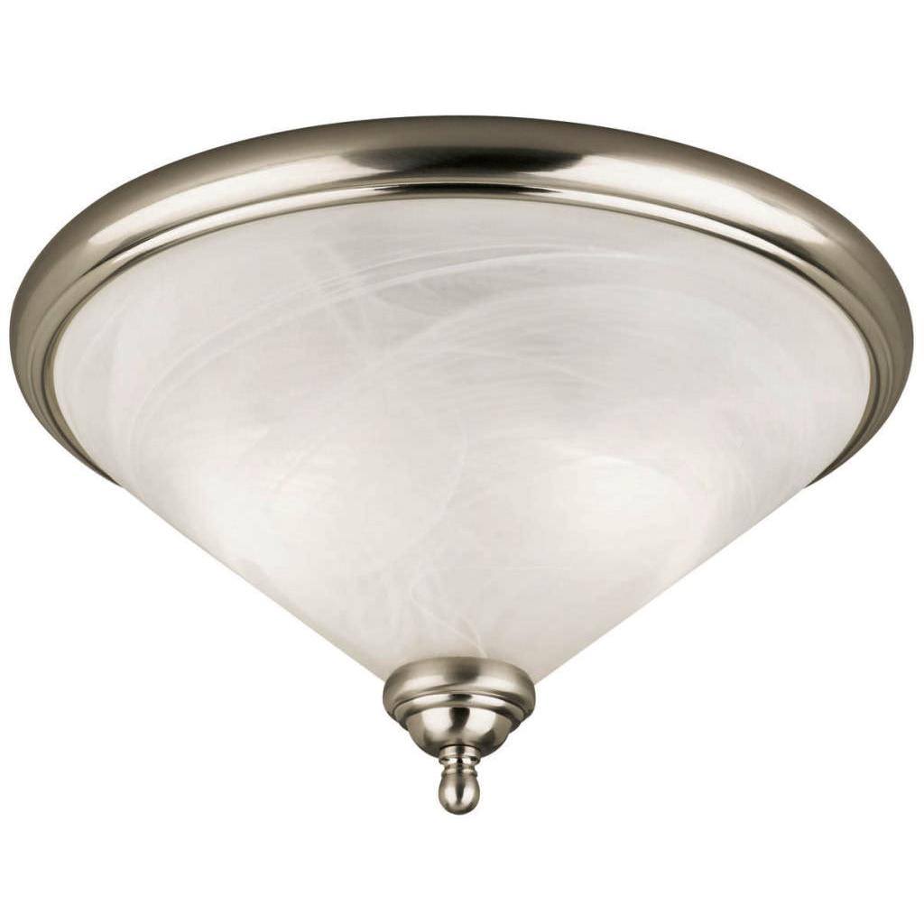 2 Light Brushed Nickel Ceiling Light Fixture 1