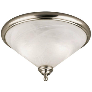 2 Light Brushed Nickel Ceiling Light Fixture 1