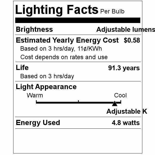 9" 4.8 watt 120 volt CCT Selectable LED Dimmable Linkable Under Cabinet Light Fixture 2
